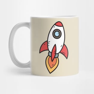 Rocket Cartoon Mug